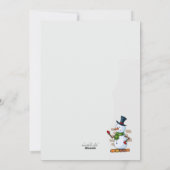 Snowman À La Porte Hiver Faire-part De Déplacement (Dos)