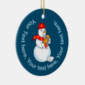 Snowman Accountant Keramisch Ornament (Rechts)