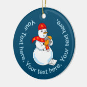 Snowman Accountant Keramisch Ornament (Links)
