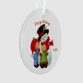 Snowman Acrylic, met kerstcadeautjes Ornament (voorkant)