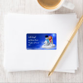 Snowman Adresetiketten Etiket (Insitu)