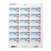 Snowman Adresetiketten Etiket (Full Sheet)