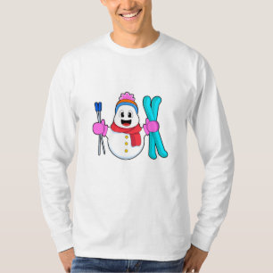 Snowman als Skier met Ski T-shirt