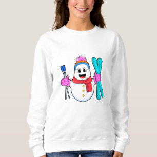 Snowman als Skier met Ski Trui