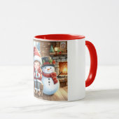Snowman and Friends Kids Christmas Mug Mok (Voorkant rechts)