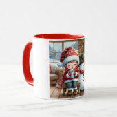 Snowman and Friends Kids Christmas Mug Mok (Voorkant links)
