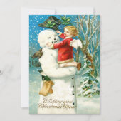 Snowman Angel Cherub Four Leaf Clover (Voorkant)