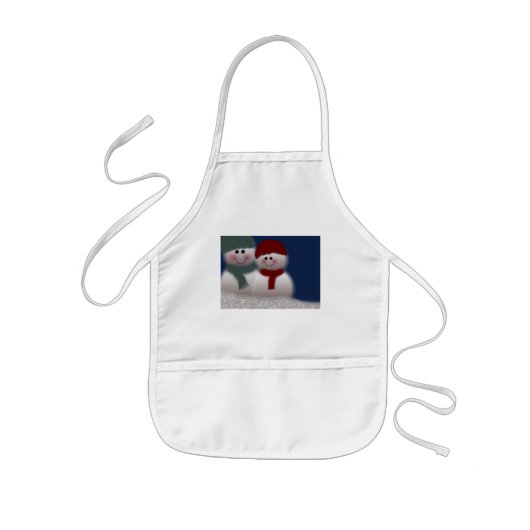 Snowman apron kinder schort (Voorkant)
