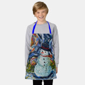 Snowman Apron Schort (Gedragen)
