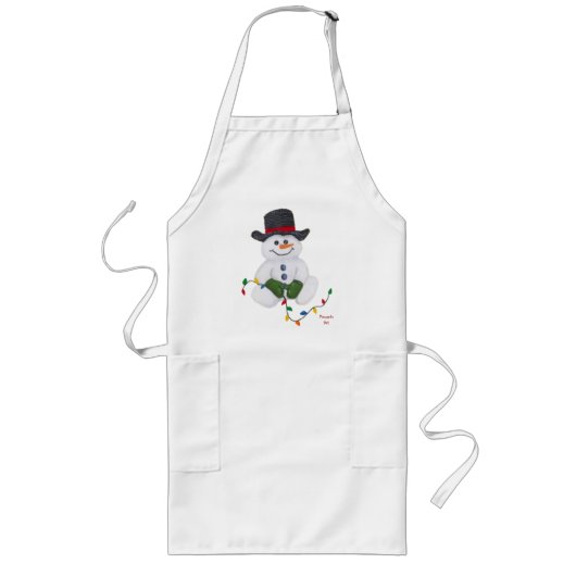 Snowman Apron (vergadering) Lang Schort (Voorkant)