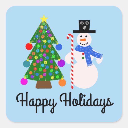 Snowman & Arbre de Noël #4-2 Stickers (Devant)