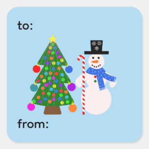 Snowman & Arbre de Noël #4-3 Stickers