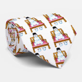Snowman assis sur la Cravate Bench Necktie (Roulé)
