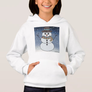 Snowman avec BG (blanc) - Sweat - shirt à capuche 