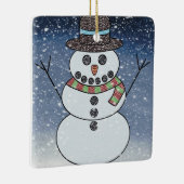 Snowman avec BG - Ornement en céramique (Droite)