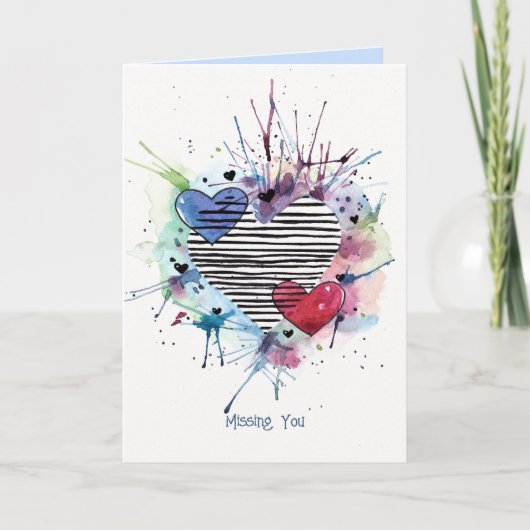 Snowman Avec Cadeaux En Carte Aquarelle (Devant)