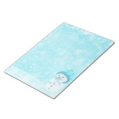 Snowman avec flocons de neige - Bloc-notes de 11 p (Incliné)