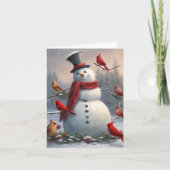 Snowman avec les cardinaux rouges Snowman (Devant)
