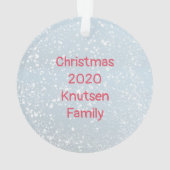 Snowman avec masque 2020 Ornement acrylique de Noë (dos)