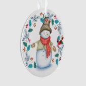 Snowman avec Red Bird Wreath Kids (devant)