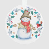 Snowman avec Red Bird Wreath Kids (devant)