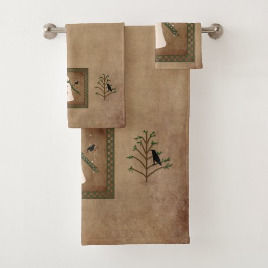 Snowman Avec Serviette Crow Set (En situation)