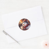 Snowman avec Sticker à café chaud vapeur (Enveloppe)