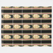 Snowman Babies Victoriaans kerstmonogram Fleece Deken (Voorkant (Horizontaal))