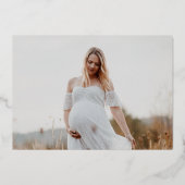 Snowman Baby Het is koud buiten het Baby shower va Folie Uitnodiging (Achterkant)