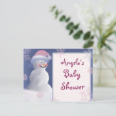 Snowman Baby shower Uitnodiging (Staand voorkant)
