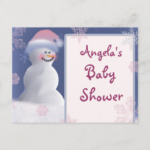 Snowman Baby shower Uitnodiging Briefkaart