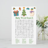 Snowman Baby shower Word Search Game (Staand voorkant)