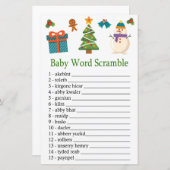 Snowman Baby word scramble game (Voorkant / Achterkant)