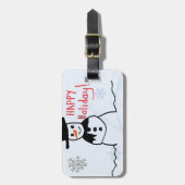 Snowman Bagagelabel (Voorkant verticaal)