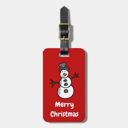Snowman Bagagelabel (Voorkant verticaal)