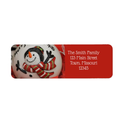 Snowman ball etiket (Voorkant)