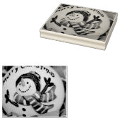 Snowman ball 	rubberstempel (Gestempeld)