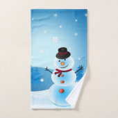 Snowman Bathroom Towel Set Bad Handdoek (Handdoek)