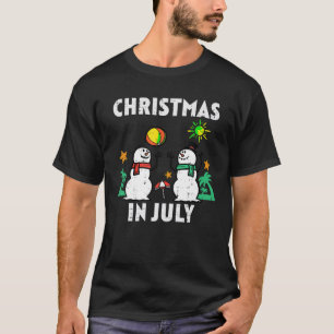 Snowman Beach Kerstmis in juli Kerstmis Mannen WAT T-shirt