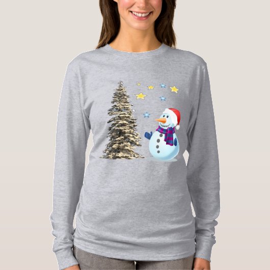 Snowman bewondert het groene. t-shirt (Voorkant)