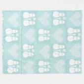 Snowman Blanket & Throws Fleece Deken (Voorkant (Horizontaal))