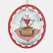 Snowman Blizzard Picnic Kerstboom ornament (Links)
