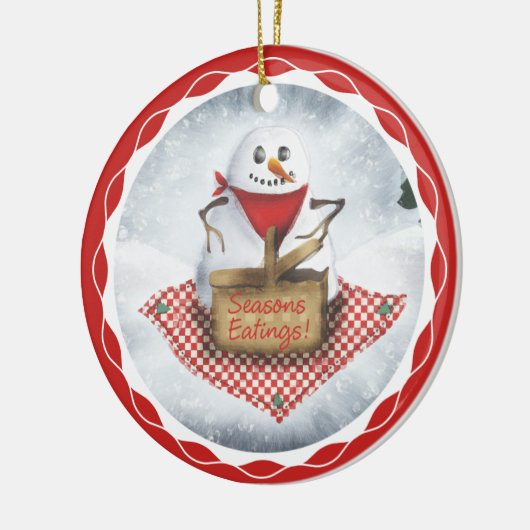 Snowman Blizzard Picnic Kerstboom ornament (Links)