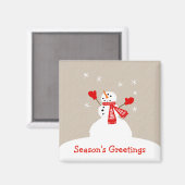 Snowman Bonnes Fêtes aimant Noël (Recto/Verso)