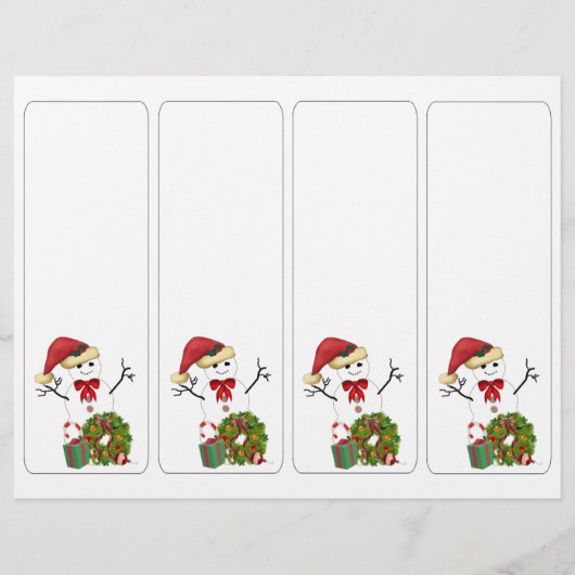 Snowman Book Marker Flyer (Voorkant)