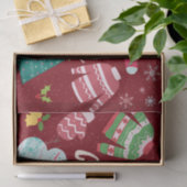 Snowman, boom, kerstgebreide truien tissuepapier (Geschenk)