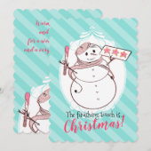 Snowman boulangerie française cookies Carte de Noë (Devant / Derrière)