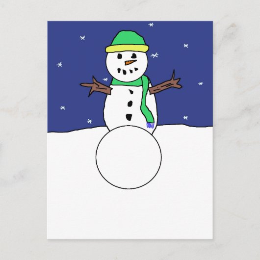 Snowman briefkaart (Voorkant)
