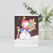 Snowman Briefkaart (Staand voorkant)