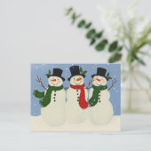 Snowman Briefkaart (Staand voorkant)